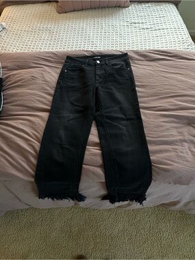 Black Label Black Women's Frayed-Hem Jeans